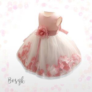 Cloud of Petal Dress - Light Pink - Dress for Girls-Elegant Dress for Girls